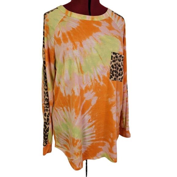 Heimish U.S.A Womens Tie Dye Long Sleeve Shirt (Size 2XL) - Picture 6 of 6